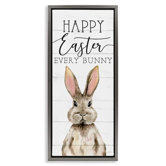 Stupell Industries Happy Easter Every Bunny Floating Frame Wall Art